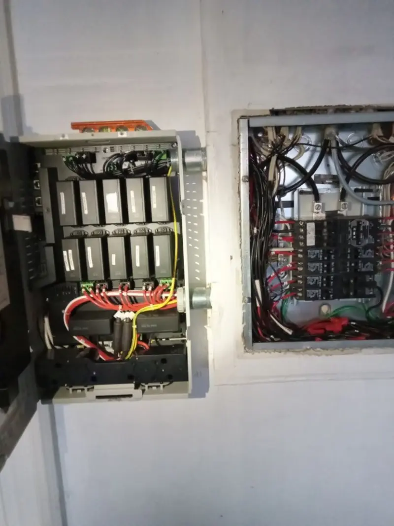 Electrical panel upgrade completed for Security Camera Wiring in Dallas